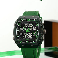 LOQNCE Sports Watches Fashion Men Watches 50m Waterproof Rectangle LED Big Dial Display Digital Watches LED Wristwatches Men