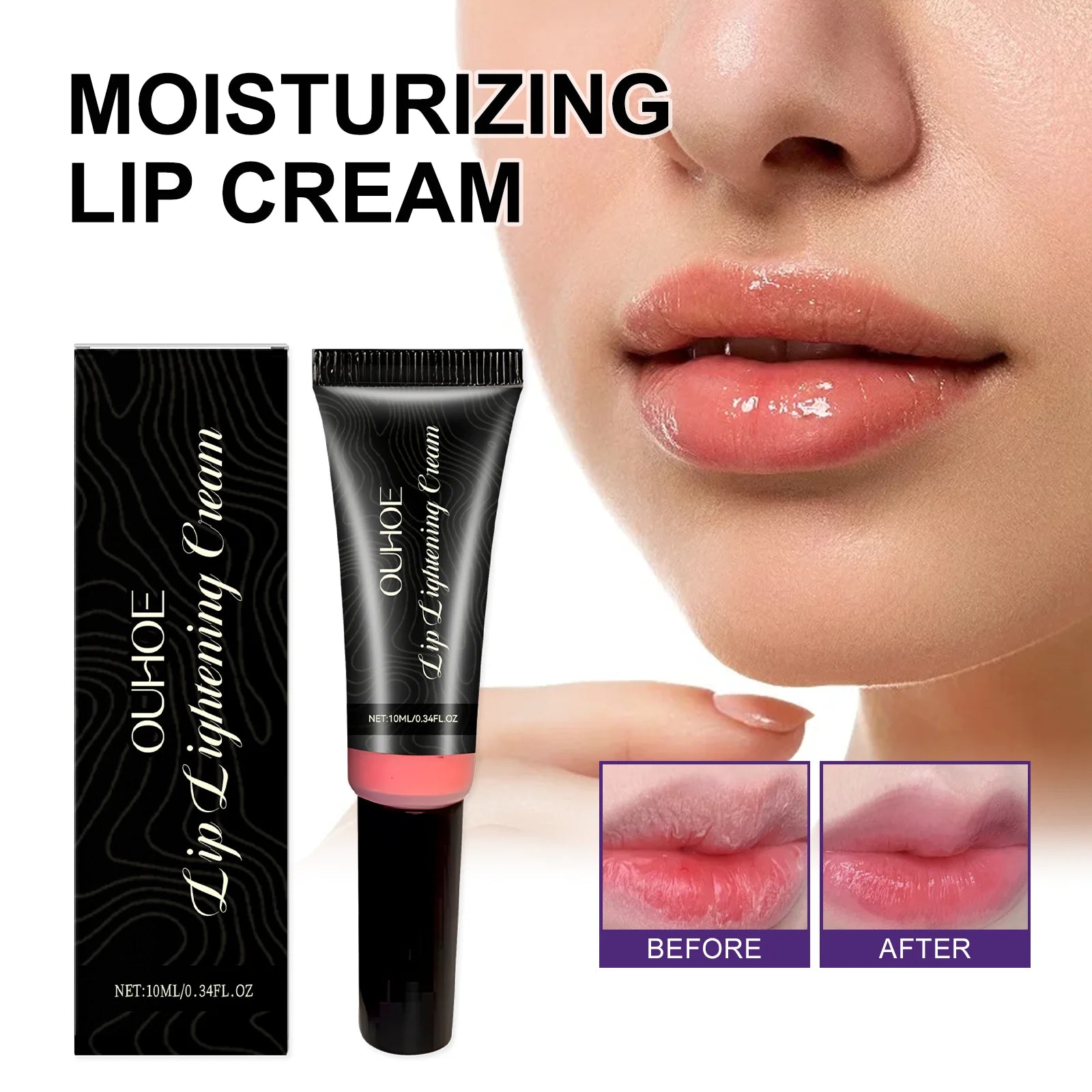Lip Brightening Balm Moisturizing Care Long Lasting Hydration Smooth Lip Non Drying Non Irritating Safe for Dry Chapped Lip 10ml