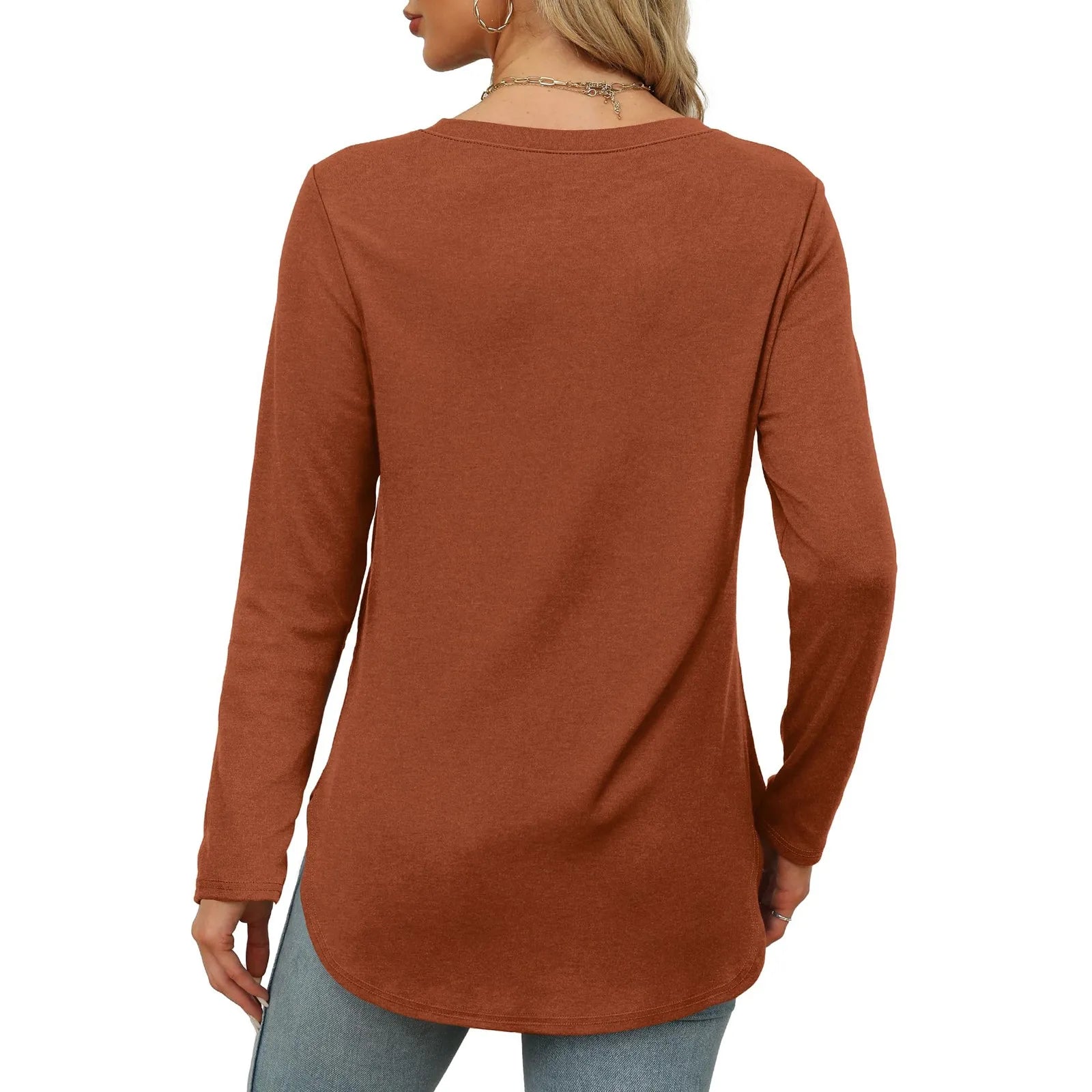 Traf 2024 Mujer Womens Long Sleeve Round Neck Shirts Side Split Basic Loose Tunic Tops Casual Shirts Ropa De Mujer Fashion