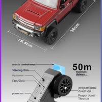 Rc Car MN82 1:12 Retro with LED Lights, Full Scale Analog LC79, Professional Four-wheel Drive Truck, Toy Truck Model RC