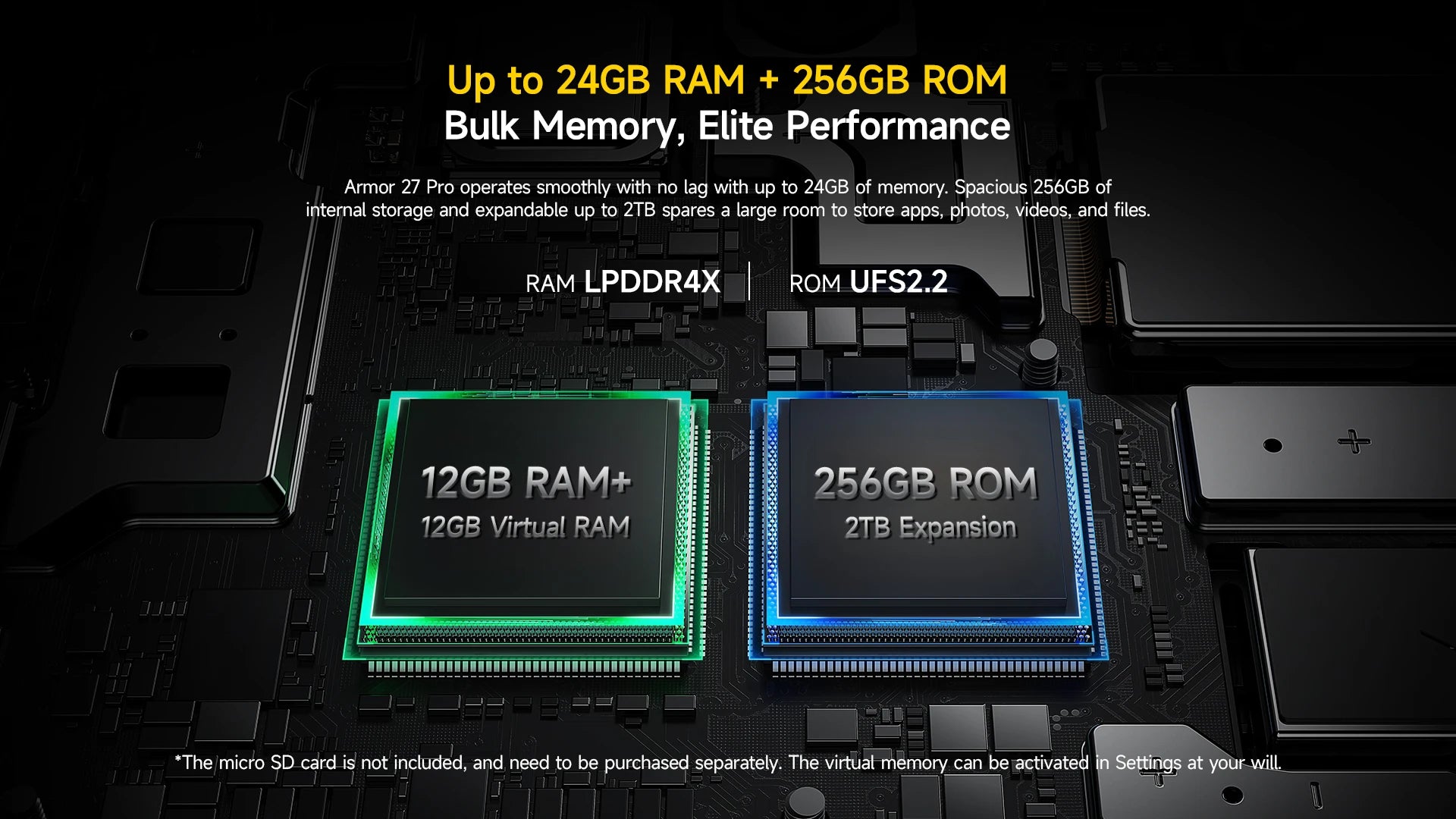 Ulefone Armor 27 Pro 5G Rugged Phone 10600mAh Smartphone 50MP Camera 64MP Night Android 14 Up to 24GB+256GB NFC Waterproof Phone