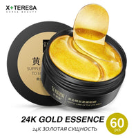 24K Gold Eye Patches Korean Collagen Firming Tender Eye Care Hydrogel Relax Seaweed Green Eyes Mask Moisturizing Hydrating