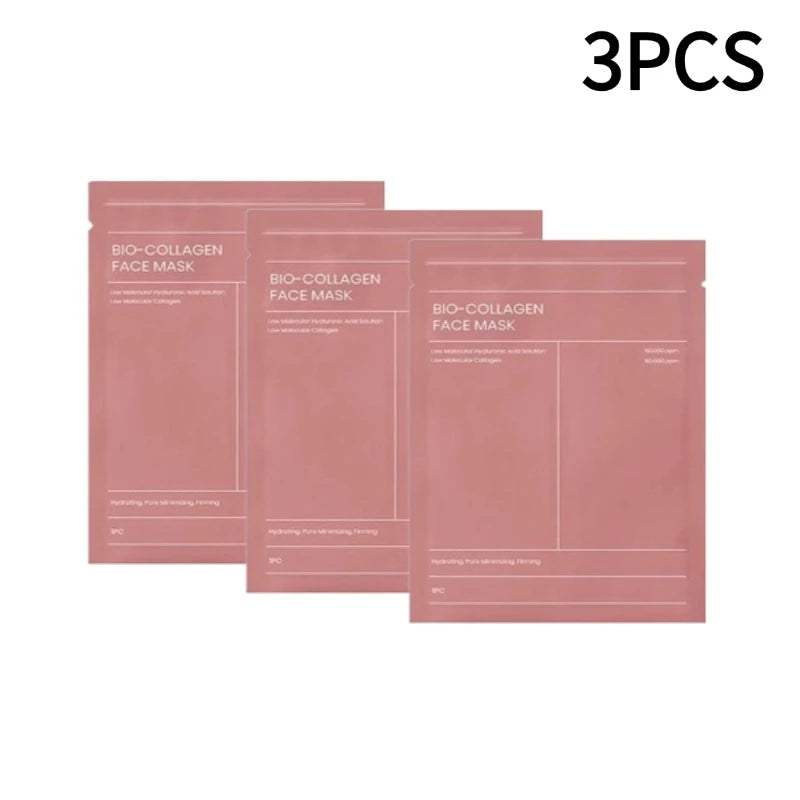 1-5pcs Bio Collagen Face Mask Shrink Pores Deep Hydrating Overnight Mask Moisturizing Refreshing Brightening Face Skin Care