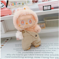 Para 15-17cm Labubu V1 V2 Idol muñeca traje sombrero monos ropa regalo Mini ropa de muñeca de peluche accesorios de atuendo