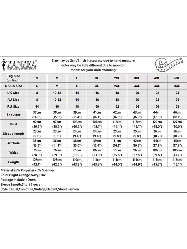 2025 ZANZEA Elegant Women Midi Dresses Summer Office Work Dress Short Sleeve O Neck Party Vestidos Pleated Sundress Robe Femme