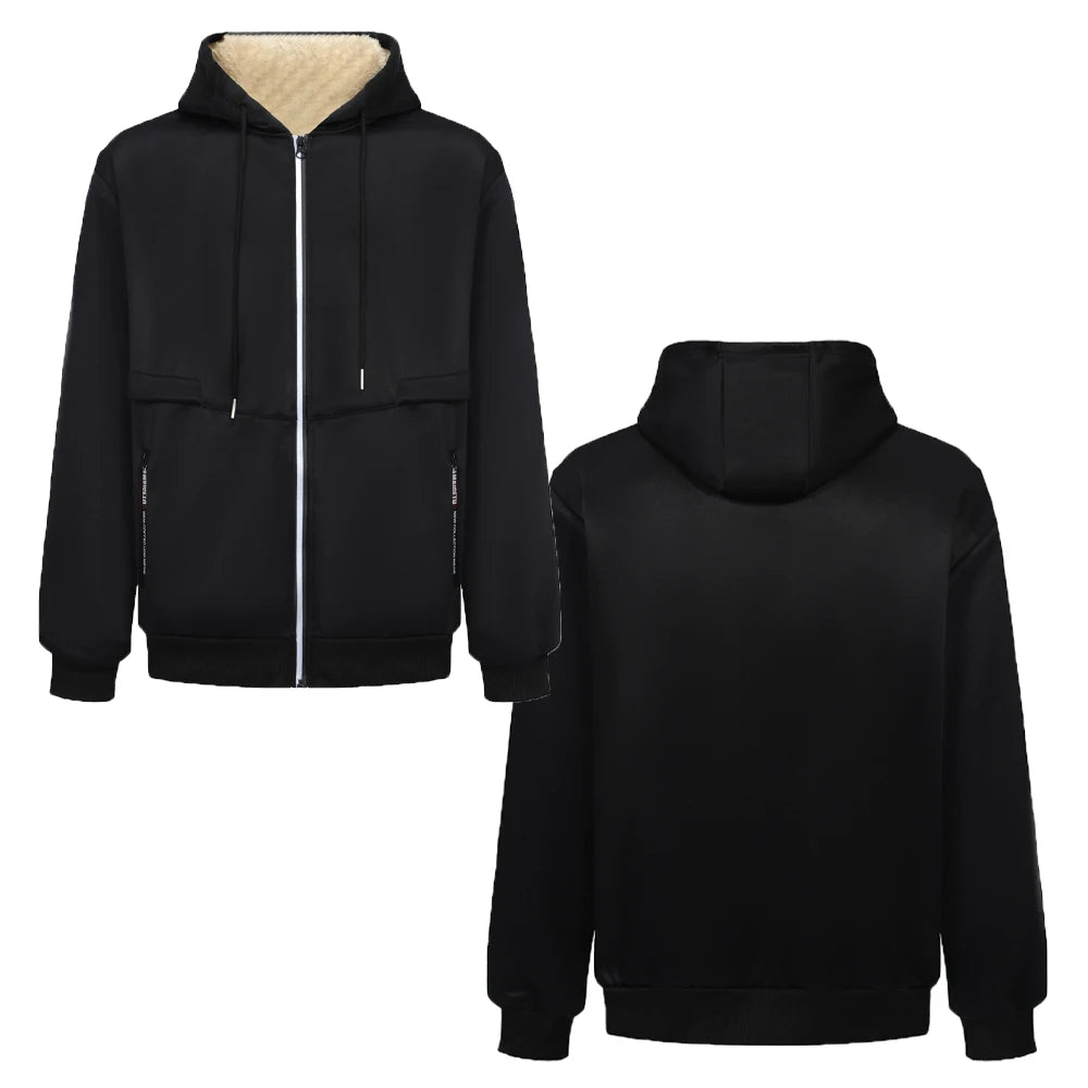 Men's Jacket Winter Camouflage Fleece Thicken Hooded Jackets Male Long Sleeve Coat Casual Zip Up Hoodies Streetwear Men's Coats