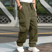 New Summer Men's Loose Fit Straight Leg Casual Pants - European & American Style Youth Fashion" cargo pants  mens pants