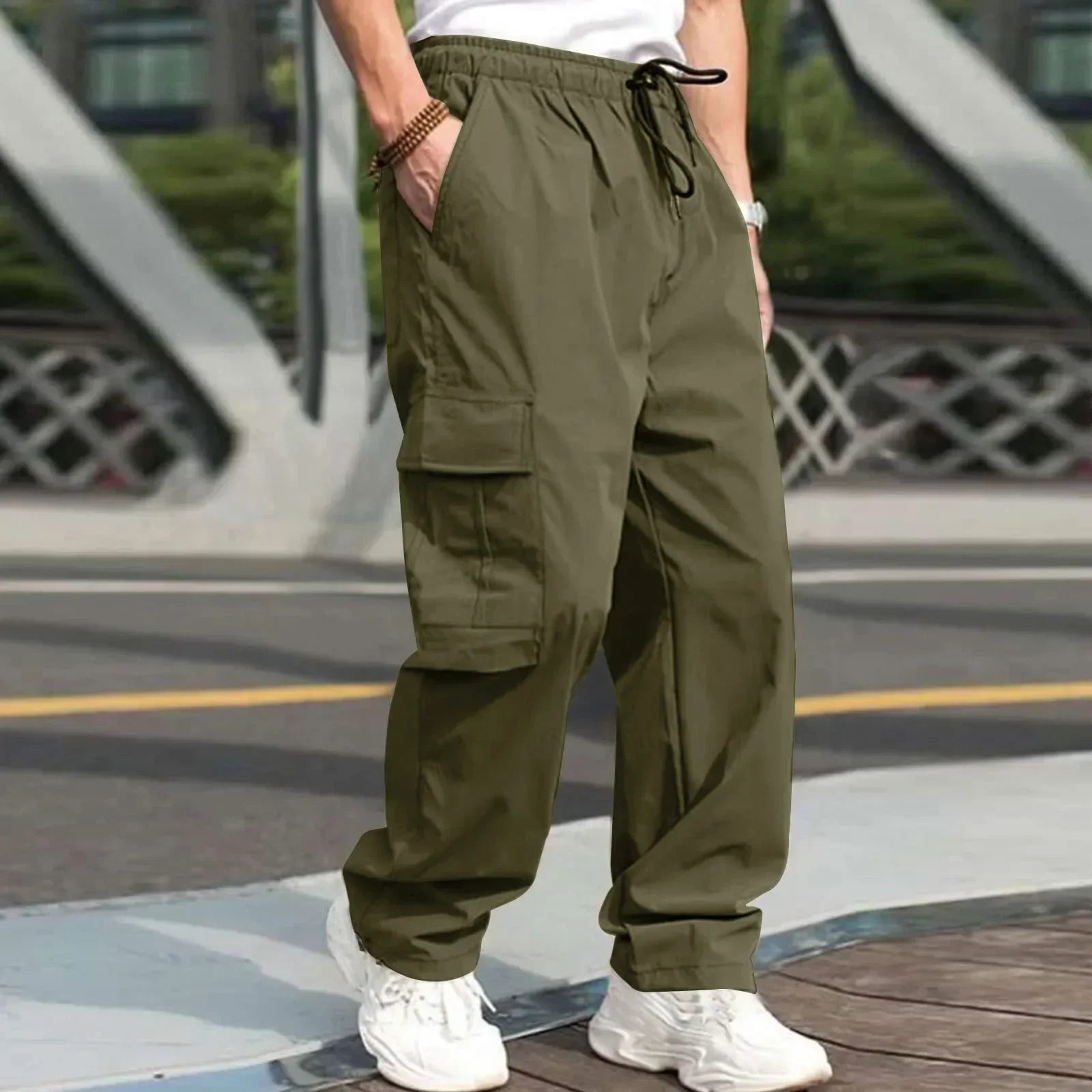 New Summer Men's Loose Fit Straight Leg Casual Pants - European & American Style Youth Fashion" cargo pants  mens pants