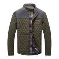 Men's Jackets Winter Warm Bomber Quilted Coat Lightweight Business Casual Button Down Clothing Waterproof Warm Jackets US Size