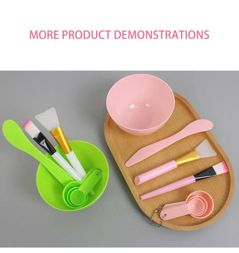 Face Mask Mixing Bowl Set DIY Facemask Mixing Tool with Silicone Mask Bowl Makeup Brushes Spatula Beauty Skin Care Beauty Health