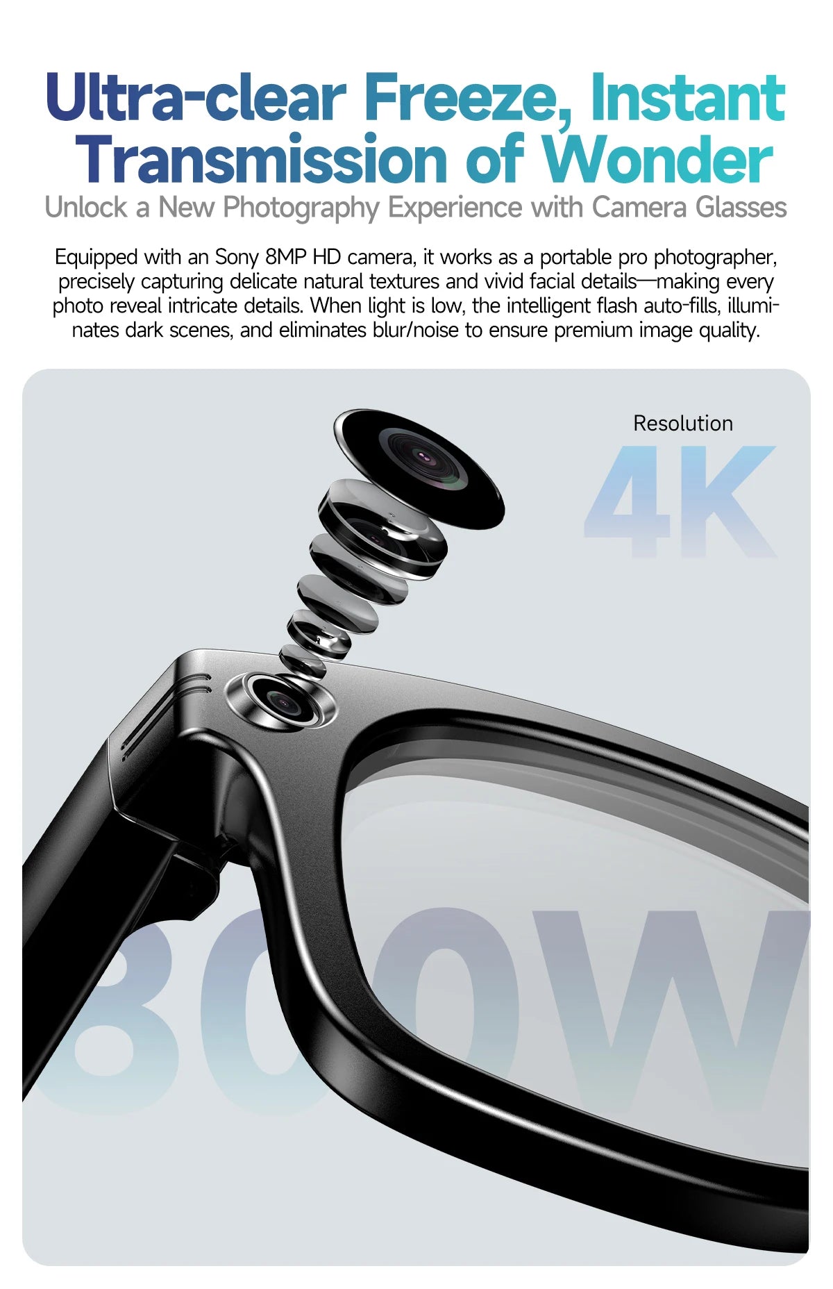 2025 Smart Glasses 32GB Memory with Camera Sunglasses Mini Camera Video Translation Bluetooth Call Anti-blue Glasses Man Women