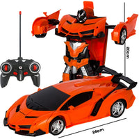 Electric RC Car 2 In 1 Transformation Robots Sports Vehicle Model Robots Boys Toys Remote Cool RC Deformation Cars Kid Toy Gifts