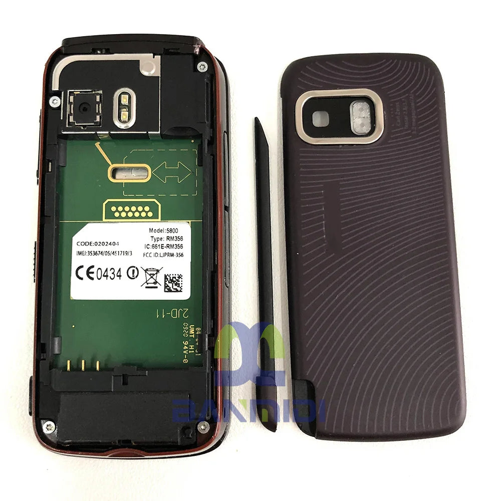 Unlocked Original 5800 Xpress Music Mobile Cell Phone GSM 3G Wifi Bluetooth 3.1MP Camera Touchscreen Cellphone.Made on 2008 Year