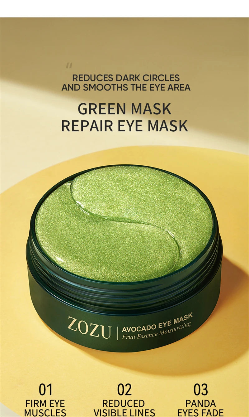Avocado Gold Eye Mask Nourishing Moisturizing Improve Eye Bags Eye Patches Anti Wrinkle Firming Anti Dark Circles Eye Serum