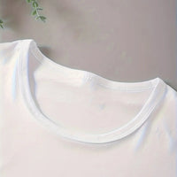 Stylish Women's Short Sleeve Casual  Round Neck Summer Sporty Style Versatile Top with Print Soft Fabric Breathable Moisture