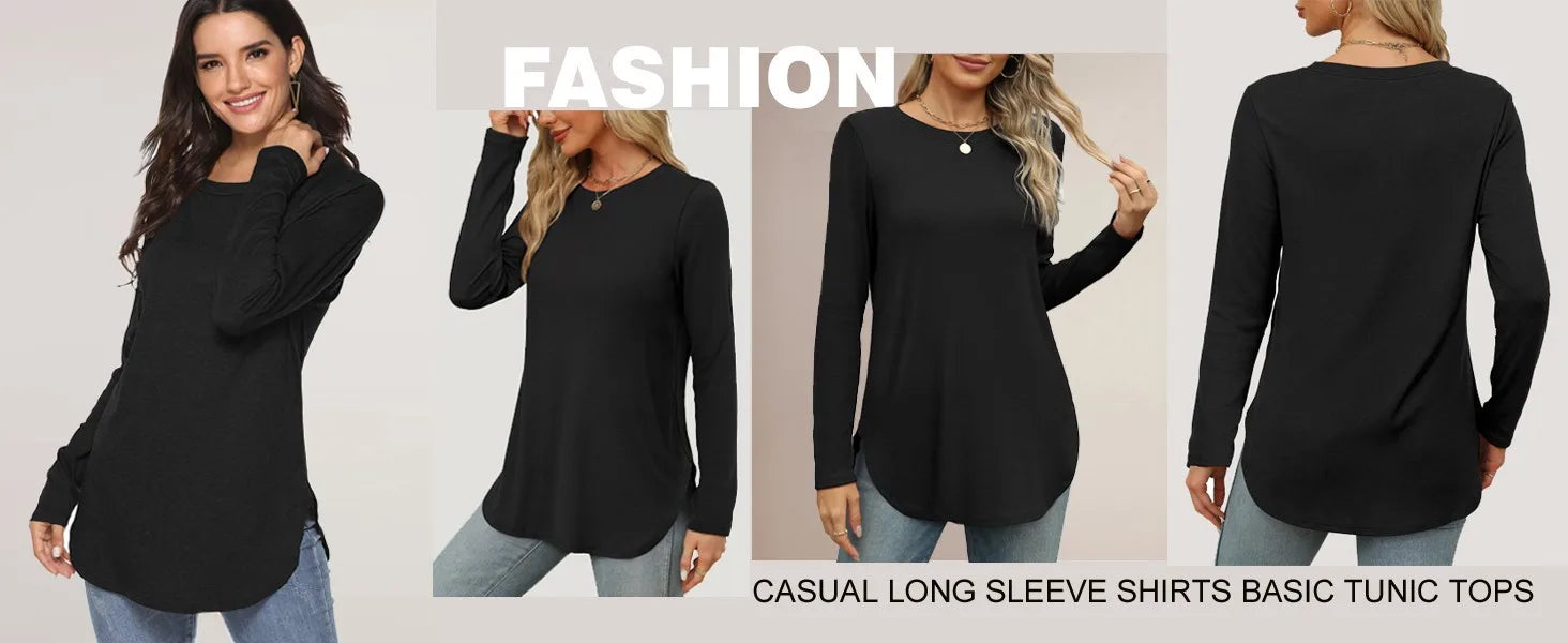 Traf 2024 Mujer Womens Long Sleeve Round Neck Shirts Side Split Basic Loose Tunic Tops Casual Shirts Ropa De Mujer Fashion