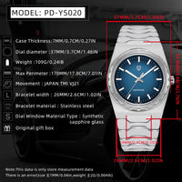 PAGANI DESIGN 2025 New Thin 7mm Fashion Men Quartz Watch V2 Stainless Steel Sapphire 10Bar Waterproof  C3 reloj hombre