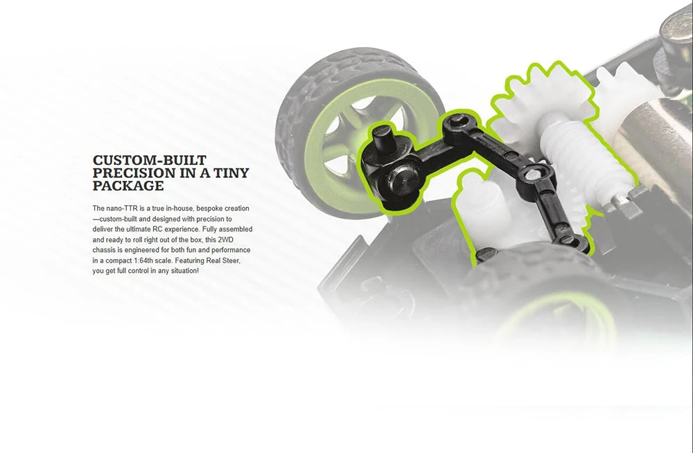 HPI 160980 NANO-TTR 1/64 MINI RC Remote Control On-road Car Desktop Adult Children's Toys