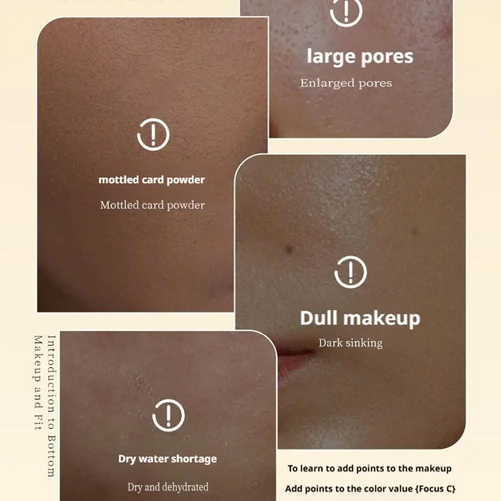 Pre Makeup Moisturizing Face Cream, Light Gel And Liquid Foundation Are Integrated To Easily Create A Flawless Foundation