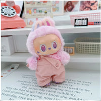 Para 15-17cm Labubu V1 V2 Idol muñeca traje sombrero monos ropa regalo Mini ropa de muñeca de peluche accesorios de atuendo