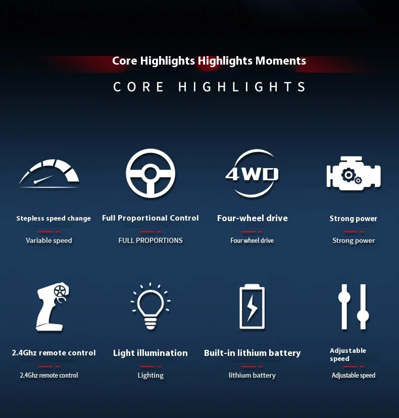 RC Drift Car 1/64 Mini Rc Car 4x4 Full Proportion Control 15KM/H High-Speed Vehicle Mini RTR Racing Model Boy Toy Gift