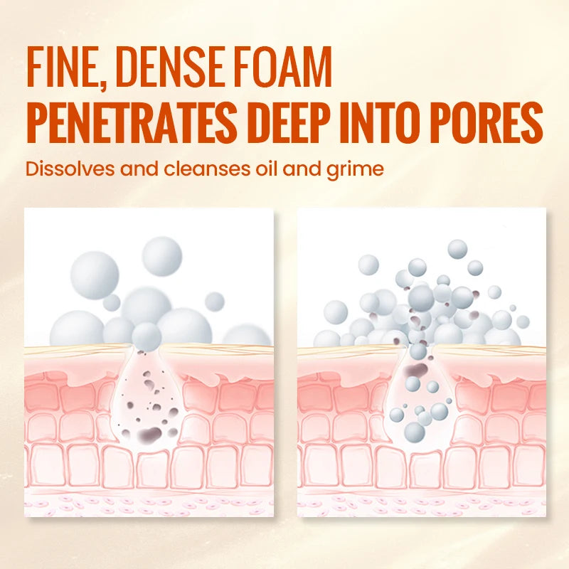 Natural VitaminC Cleanser All Face Wash 150ml Deep Cleans Dissolves Grease Brightens Skin Good With Hyaluronic acid