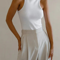 Women's Corset Summer 100% Cotton Crop Top Y2k Knitted Camis O Neck Knit Camisole Sleeveless Vest Solid Slim Tank Tops Women