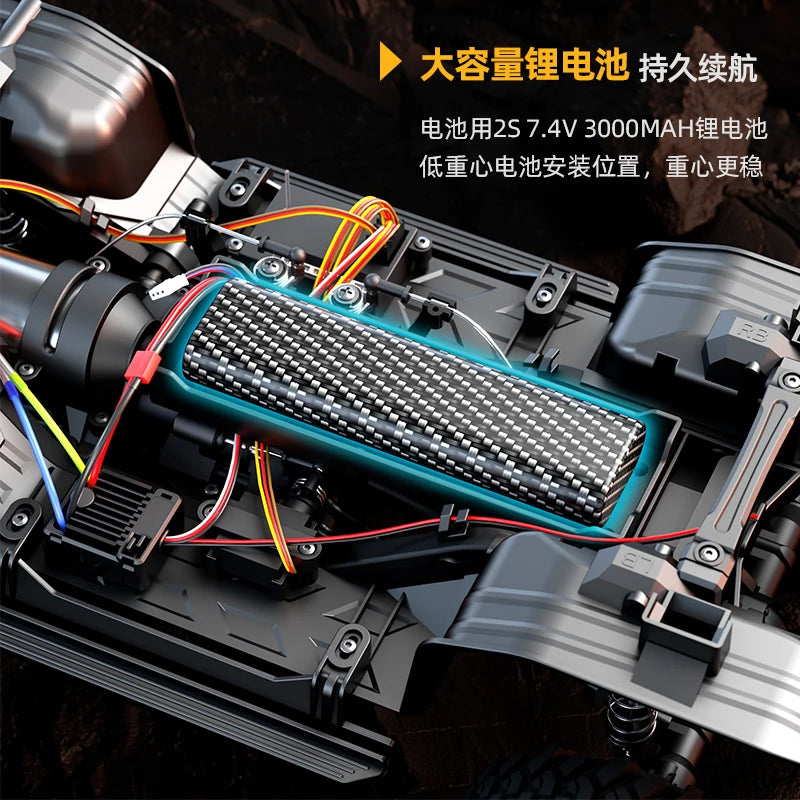 RC Car 1/10 HB RTR  Remote Control Vehicle 2.4G Full Proportional Rock Crawler LED Light 4WD Off-Road Climbing Truck Toys Gifts