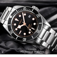 Custom Logo Diy NH35 Movement 1612 Luxury 41mm Biwan Business Men Watches Automatic Mechanical Date Diving Waterproof Glow Watch