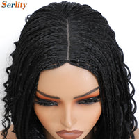 New Style Bob Box Braided Wigs For Black Women 12inches Synthetic Box Braids Crochet Hair Wigs On Sale Clearance Short Black Wig