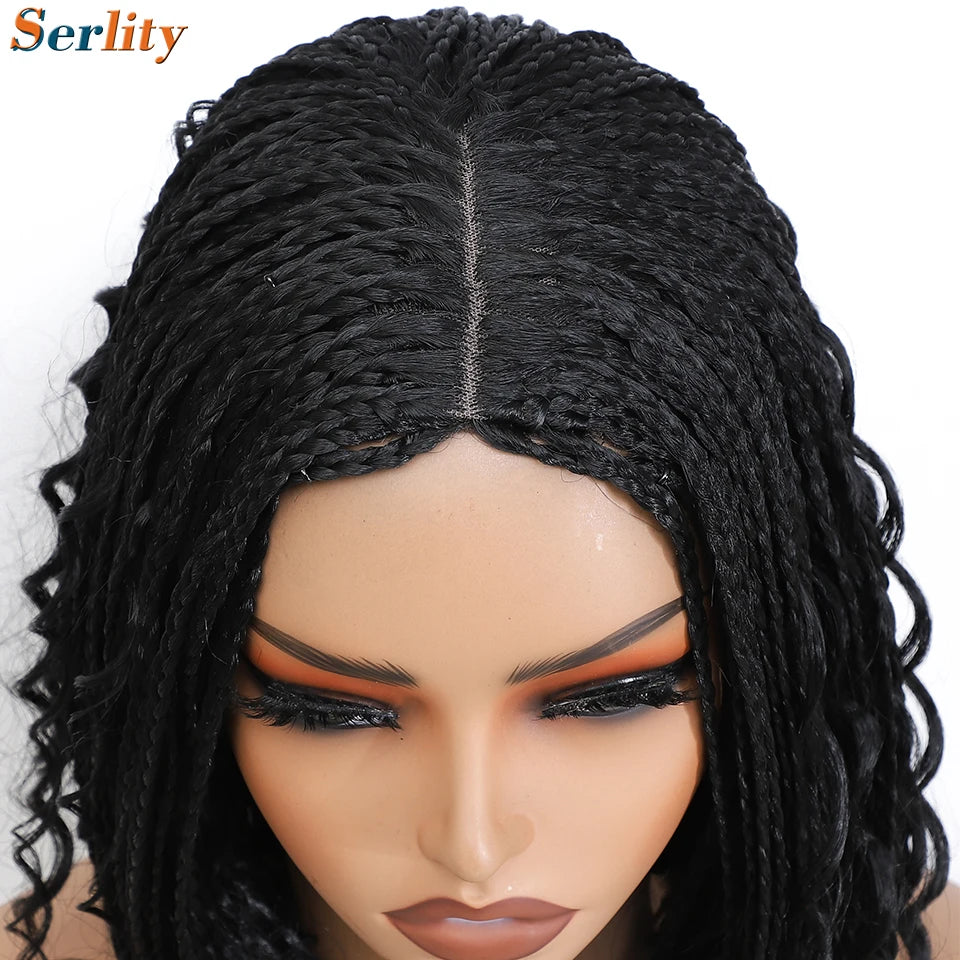 New Style Bob Box Braided Wigs For Black Women 12inches Synthetic Box Braids Crochet Hair Wigs On Sale Clearance Short Black Wig