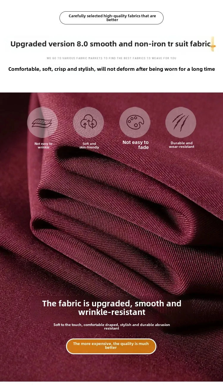 High Waist Slim Fit Straight Leg Suit Pants Wide Leg Casual Trousers Women's Autumn New Arrival Red Color Business Office Wear