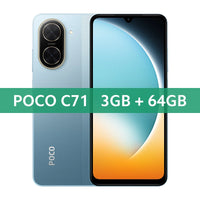 POCO C71 Global Version UNISOC T7250 processor 32MP AI dual camera Immersive 6.88” display 15W fast charging AI face unlock
