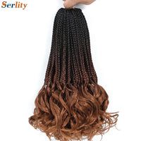 French Curl Crochet Braids 14 Inch Kid-Friendly Goddess Box Braids with Bouncy Curly Ends French Curls Braiding Hair for Women