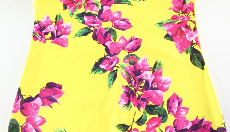 CNYISHE Flower Prints Camisoles Fashion Sheath Sexy Club Hot Girl Women Dresses Colorful Trendy Elegant Lady Female Bodycon