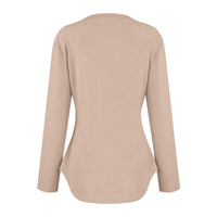 Traf 2024 Mujer Womens Long Sleeve Round Neck Shirts Side Split Basic Loose Tunic Tops Casual Shirts Ropa De Mujer Fashion