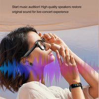 AI Smart Glasses with HD Camera for Photos Videos Hands-Free Vlog Recording Camera Glasses Audio for Driving Outdoor Sunglasses