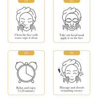 10pcs SADOER 24K Gold Vitamin C Hyaluronic Acid Face Mask Facial Moisturizing Firming Hydrating Facial Masks Skin Care Products