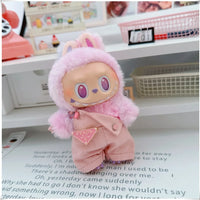 Para 15-17cm Labubu V1 V2 Idol muñeca traje sombrero monos ropa regalo Mini ropa de muñeca de peluche accesorios de atuendo