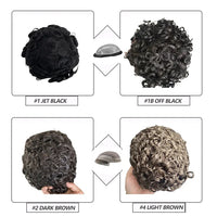 Toupee for Men Human Hair Wigs Men Toupee FPM Prosthesis Units Patch Curly Wave Toupee Hair Real Human Replacemet