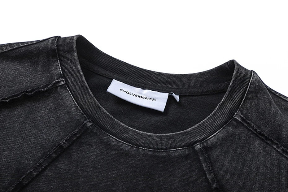 Streetwear Patchwork T-shirts Hip Hop Harajuku Oversized Tee Shirt 2025 Men Fashion Punk Y2K T Shirts Black Loose Tshirt Top