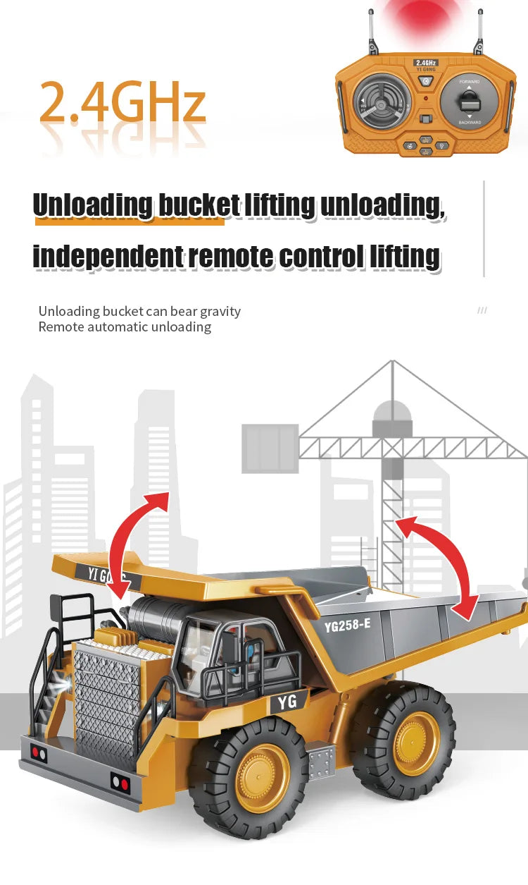 RC Car Children Toys Remote Control Car Toys For Boys Radio Control Excavator Dump Truck Bulldozer Electric car Kids Toys Gift