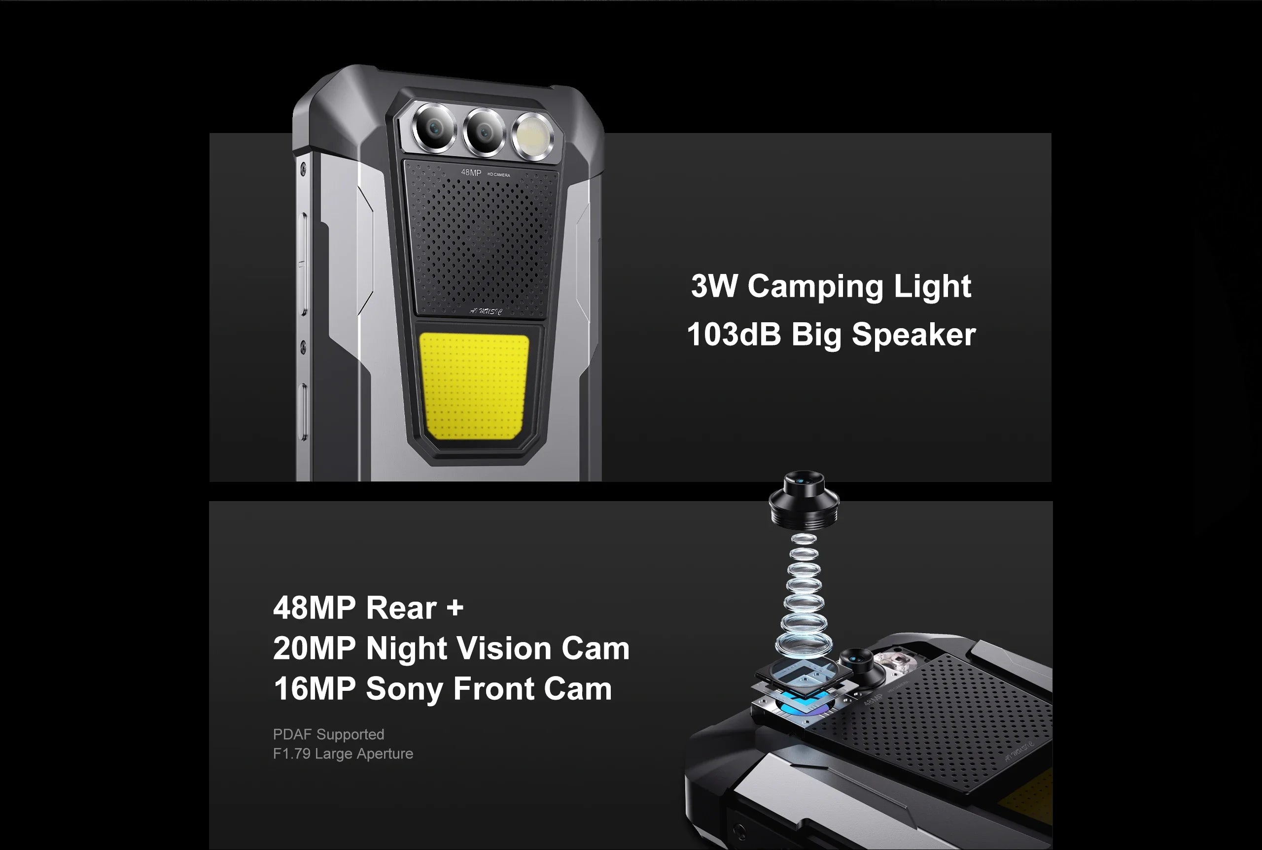 FOSSiBOT F106 PRO 4G Rugged Smartphone Android 14 15GB(8+7GB Extended) 256GB ROM 12000mAh 48MP 30W 6.58 Inch FHD+ Cellphone NFC