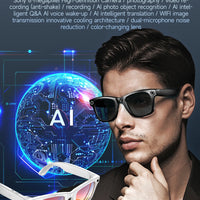 New Sunglasses Smart Glasses 8 Million Pixels Recording Videos AI Photo Recognition Answer Translation 290mAh Bluetooth Glasses
