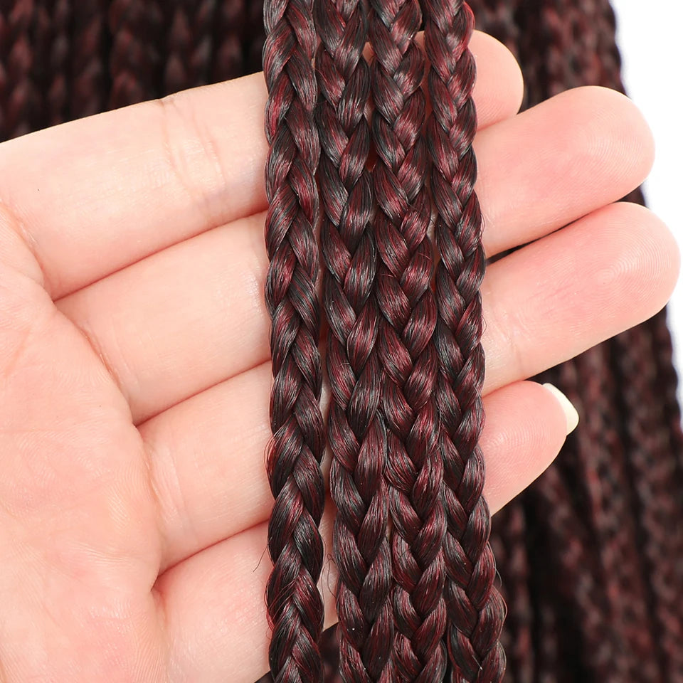 14 18 24 Inch French Curl Box Braids Crochet Hair Ombre Brown to Blonde Prelooped Synthetic French Curls Braiding Hair for Women