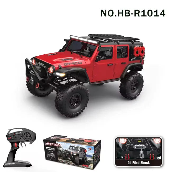 RC Car 1/10 HB RTR  Remote Control Vehicle 2.4G Full Proportional Rock Crawler LED Light 4WD Off-Road Climbing Truck Toys Gifts