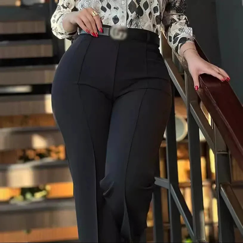 Sweet Patchwork High Waist Casual Pants Autumn Hot Sale Of The Season New Arrival Women's Fashion Fresh Style Loose Fit Trousers