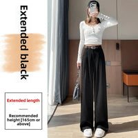 High Waist Slim Fit Straight Leg Suit Pants Wide Leg Casual Trousers Women's Autumn New Arrival Red Color Business Office Wear