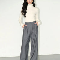 Multicolor Office High-waisted Wide-leg Suit Pants Women's 2025 Autumn Loose and Drape Casual Straight Mopping Trousers