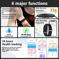 New Smart Watch Men Smart Health Wristband Women GPS Sport Trajectory 1ATM Waterproof All Day Healthy Monitor Fitness Bracelet